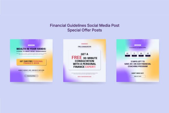Download Colorful Financial Advice Social Kit - Social kit Collection