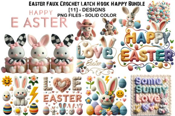 Download Easter Faux Crochet Latch Hook Bundel - Premium Resources