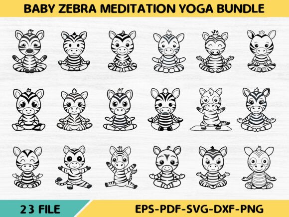 Download Baby Zebra Meditation Yoga Bundel - Premium Bundle