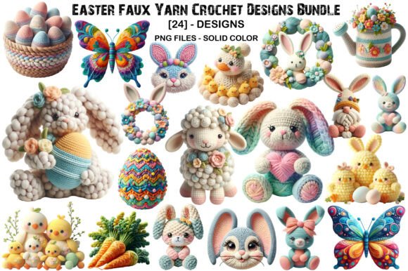 Download Easter Faux Yarn Crochet Designs Bundel - Premium Resources